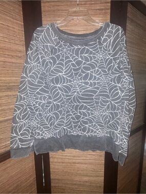 Grayson Threads Charcoal Spiderweb Crewneck